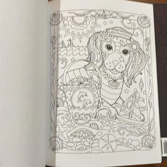 2 Coloring Books Dazzling Dogs & Dog Sugar Skull - Picture 6 of 10